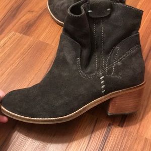 Suede Booties! Size 6.5 - Charcoal Color 🖤